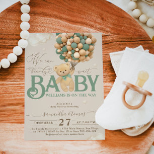 Beer thema groene ballon Baby shower Kaart