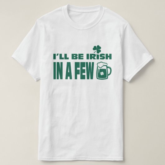 Beer Theme Fun St. Patrick's Day T-shirt (Design voorkant)