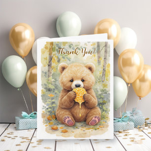 Beer themed bedankbrief voor babyshowercadeaus kaart