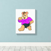 Beer tijdens bedrijf canvas afdruk (Insitu (Houten vloer))