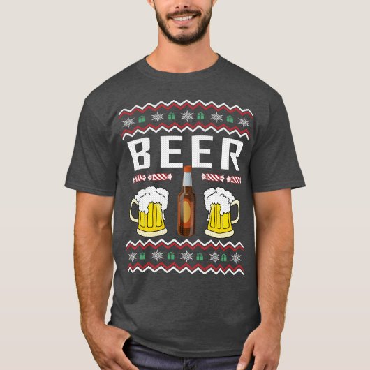 Beer Ugly KerstSweater T-shirt (Voorkant)