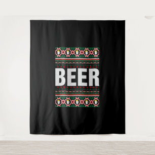 Beer Ugly KerstSweater Wandkleed