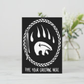 Beer Uitnodigingen Gepersonaliseerde Beren Kaart (Staand voorkant)