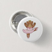 Beer van Ballerina in de Button van Roze Tutu (Voorkant /achterkant)