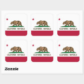 Beer van Californië: Cali Golden State Vierkante Sticker (Vel)