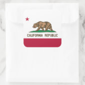 Beer van Californië: Cali Golden State Vierkante Sticker (Tas)