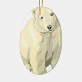 Beer van Cudly Polar Keramisch Ornament (Links)