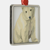 Beer van Cudly Polar Metalen Ornament (Rechts)