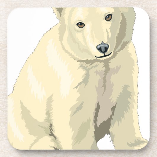 Beer van Cudly Polar Onderzetter (Voorkant)