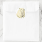 Beer van Cudly Polar Ronde Sticker (Tas)