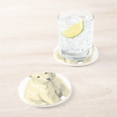 Beer van Cudly Polar Zandsteen Onderzetter (Zijkant)