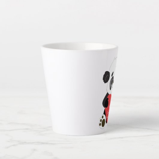 Beer van Cute en Loving Panda Latte Mok (Voorkant)