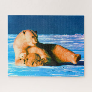 beer van de Amerikaanse Alaska-moeder Legpuzzel