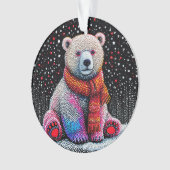 Beer van de lukrake polair ornament (voorkant)