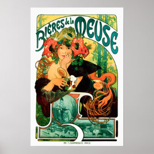 Beer van de Meuse Alphonse Mucha Fine Art Poster