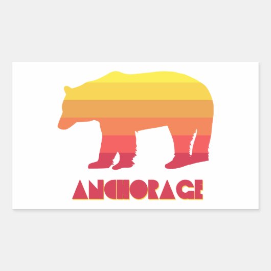 Beer van de regenboog van de Anchorage Alaska Rechthoekige Sticker (Voorkant)