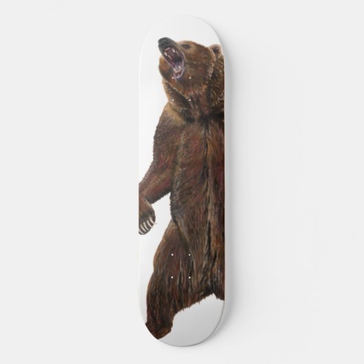 Beer van grizzly - Schilderen in acryl Skateboard (Voorkant)
