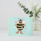 Beer van hartritmepleisters briefkaart (Staand voorkant)