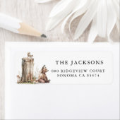 Beer van het bos in de rustieke Waterverf Etiket (Insitu)