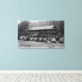 Beer van het Nationaal Park Yosemite Creek Lodge Canvas Afdruk (Insitu (Houten vloer))