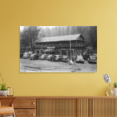 Beer van het Nationaal Park Yosemite Creek Lodge Canvas Afdruk (Insitu (Woonkamer))