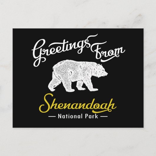 Beer van het nationale park Shenandoah Briefkaart (Voorkant)
