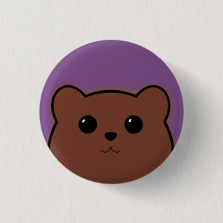 Beer van Kawaii (bruin) Ronde Button 3,2 Cm