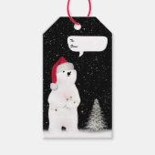 Beer van kerstpootvis in Snowflake Cadeaulabel (Voorkant)