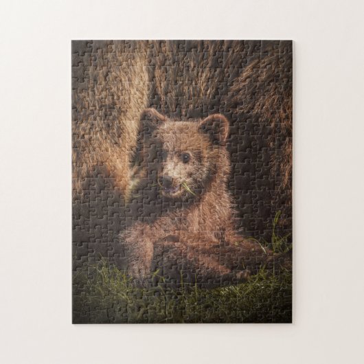 Beer van moeder en baby legpuzzel (Verticaal)