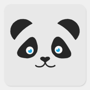 beer van panda vierkante sticker