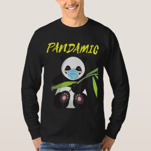 Beer van pandamboe met maskerpandemische papandave t-shirt