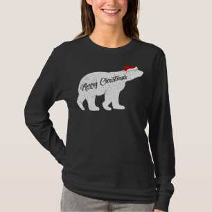 Beer van Polar Beer Dierenvriend Xmas Santa Hat Po T-shirt