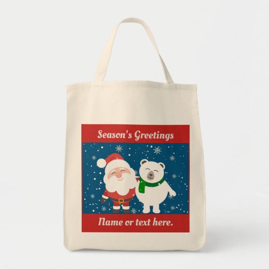 Beer van Santa en Polar Tote Bag (Voorkant)