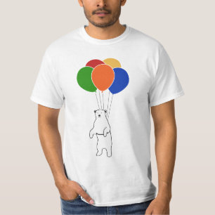 Beer van vliegende polen met vogelballonnen t-shirt