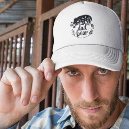 Beer van zwarte en witte Floral Trucker Pet