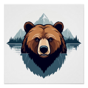 Beer Vector Art Animal Modern Urban City Graphic Perfect Poster