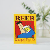 Beer veranderde mijn leven briefkaart (Staand voorkant)