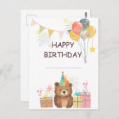 Beer Verjaardag Briefkaart (Voorkant / Achterkant)