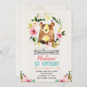 Beer verjaardagsfeestuitnodiging kaart (Voorkant / Achterkant)