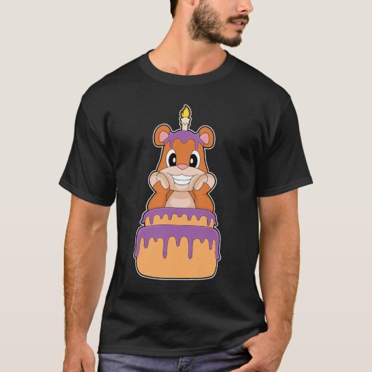 Beer verjaardagstaart t-shirt (Voorkant)