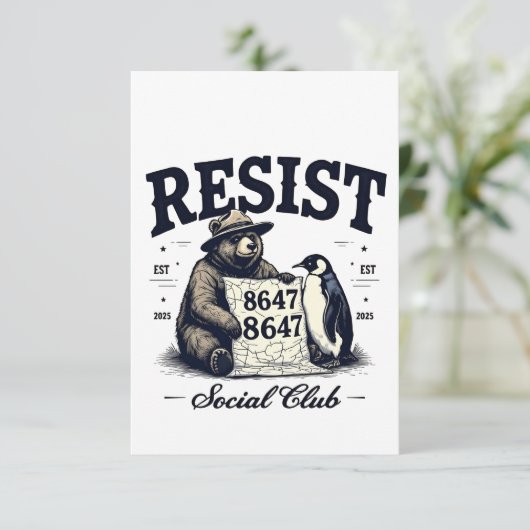 Beer verzet zich tegen Beschermen Nationaal Park A Bedankkaart (Staand voorkant)