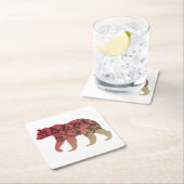 Beer Vierkante Kartonnen Onderzetter (Insitu)