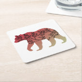 Beer Vierkante Kartonnen Onderzetter (Schuin)