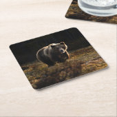 Beer Vierkante Kartonnen Onderzetter (Schuin)