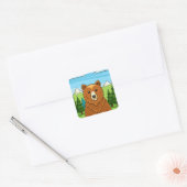 Beer Vierkante Sticker (Envelop)