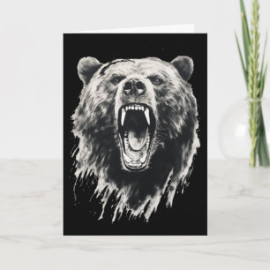 Beer Vintage Boze Grizzlybeer Wandeltocht Kamperen Kaart