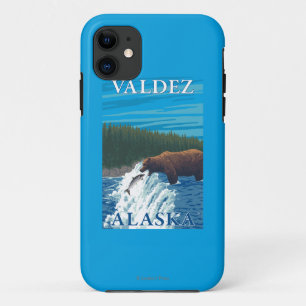 Beer vissen in rivier - Valdez, Alaska iPhone 11 Hoesje