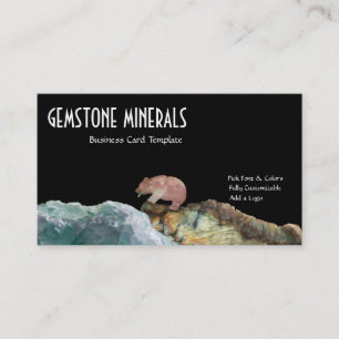 Beer Vissende Oceaan - Gemstone Minerals Visitekaartje