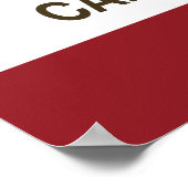 Beer vlag Californië Poster (Hoek)