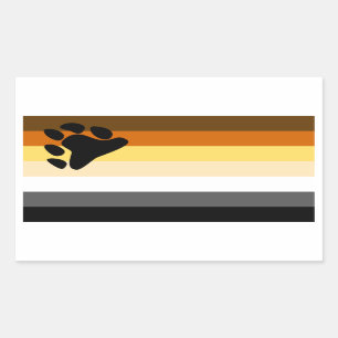 Beer vlag rechthoekige sticker